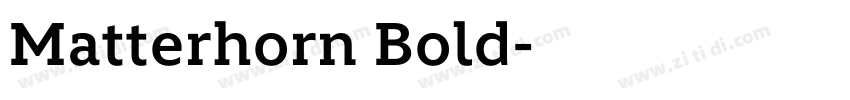 Matterhorn Bold字体转换 Matterhorn Bold字体转换